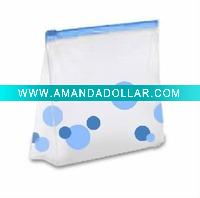Wholesale PVC Cosmetic bag with bule zipper