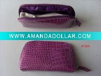 Wholesale crocodile PVC leather cosmetic bag