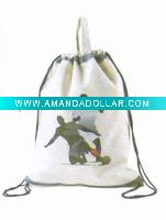 Wholesale Drawstring Cotton tote--promotional bag