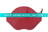 PU Lips cosmetic bag