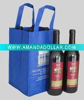 Wholesale slik print non woven wine bag