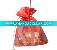 Christmas organza gift bag
