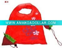 Wholesale Strawberry folding shopping bag