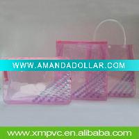 Transparent Colorful PVC plastic bag for cosmetic&promotion D-G018