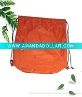Wholesale Orange Drawstring backpack