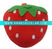 plush strawberry DVD CD bag case