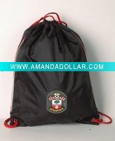 Wholesale Black Polyester Drawstring Gym Sack
