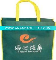 Green Nonwoven Shopping Handle Bag