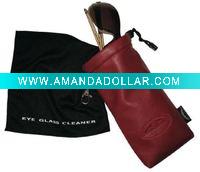 Multi colour glasses pouch with clip attached