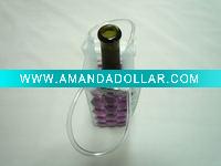 Wholesale wine bag beer bag ice cooler transparent clear PVC cooler bag