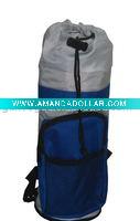 420D polyester Wine bottle bag with adjustable pp rope