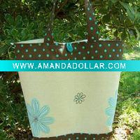 Wholesale Lovely Linen Shopping Market Bag Tote