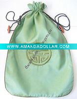 Wholesale Handmade Embroidery Silk Shoes Bag, 38x26cm