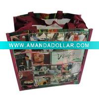 wine shop bag with handle cross stitch