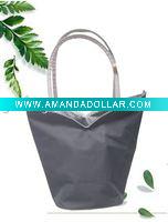 Gray 600D polyester fashion handbag for lady