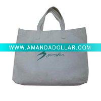 Wholesale a single color cotton bags with title