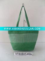 paper straw beach baskets on stock