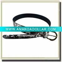 Wholesale lady black and white snake belt