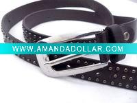 Wholesale ladies riveted pu leather belt