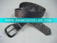 Wholesale lady fashion flower pu belt