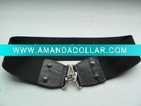 Wholesale Black Elasticated Cinch Belt