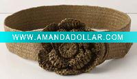 Wholesale fashion knitted lady flower belt