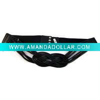Wholesale fashion women braided elastic belts