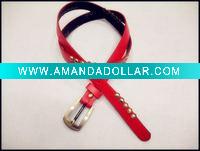 Wholesale New style red fashion women PU belt with rivet