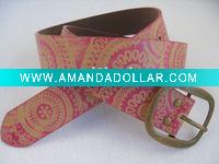 Wholesale Women Fashion Printed PU Belt