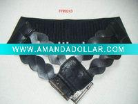 Wholesale 2011 black newest women belt/elastic belt FFR0243