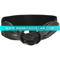 Wholesale PU Weave Elastic Belt,Plus Size Belt
