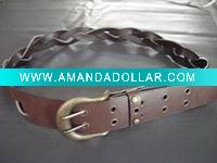 men western style leather belt