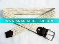Wholesale low price cotton knitted webbing belt for men