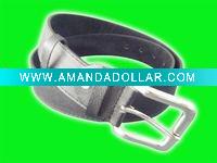 Wholesale men black leather belt