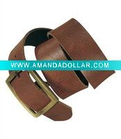 Classic mens brand leather belt