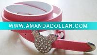 Wholesale fashion children lovely pu belt