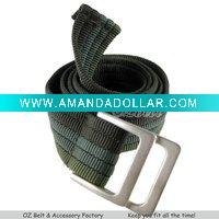 Wholesale polyester woven belt with double square buckle