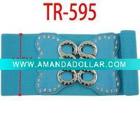 Alloy buckle elastic belt TR595