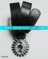 Wholesale PU leather Belt/fashion accessories /diamond buckle