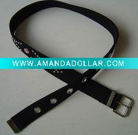 Wholesale fashion pink butterfly design buckle fabric belts