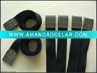 Wholesale Webbing Belt with Roller Buckle and Metal Tip