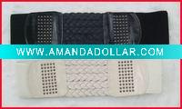 Wholesale fashion no buckle elastic belt