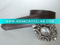 Wholesale Aojin 2010 ladies' belt with diamond buckle