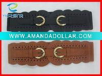 Wholesale double buckle belt. ladies elastic belt