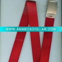 Wholesale polyester webbing belt with metal buckle