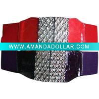 Wholesale diamond buckle elastic belt