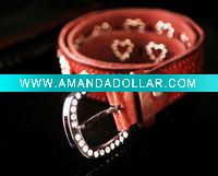 Wholesale Fashionable red PVC belts