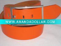 SQUARE SHAPE BUCKLE WIDE SILVER LEATHER Belt