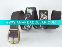 Wholesale Fashion embroidered pu belt 2011