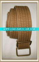 Wholesale fashion fabric belt with rectangle-ring buckle